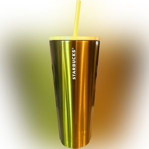 Starbucks yellow steel tumbler never used